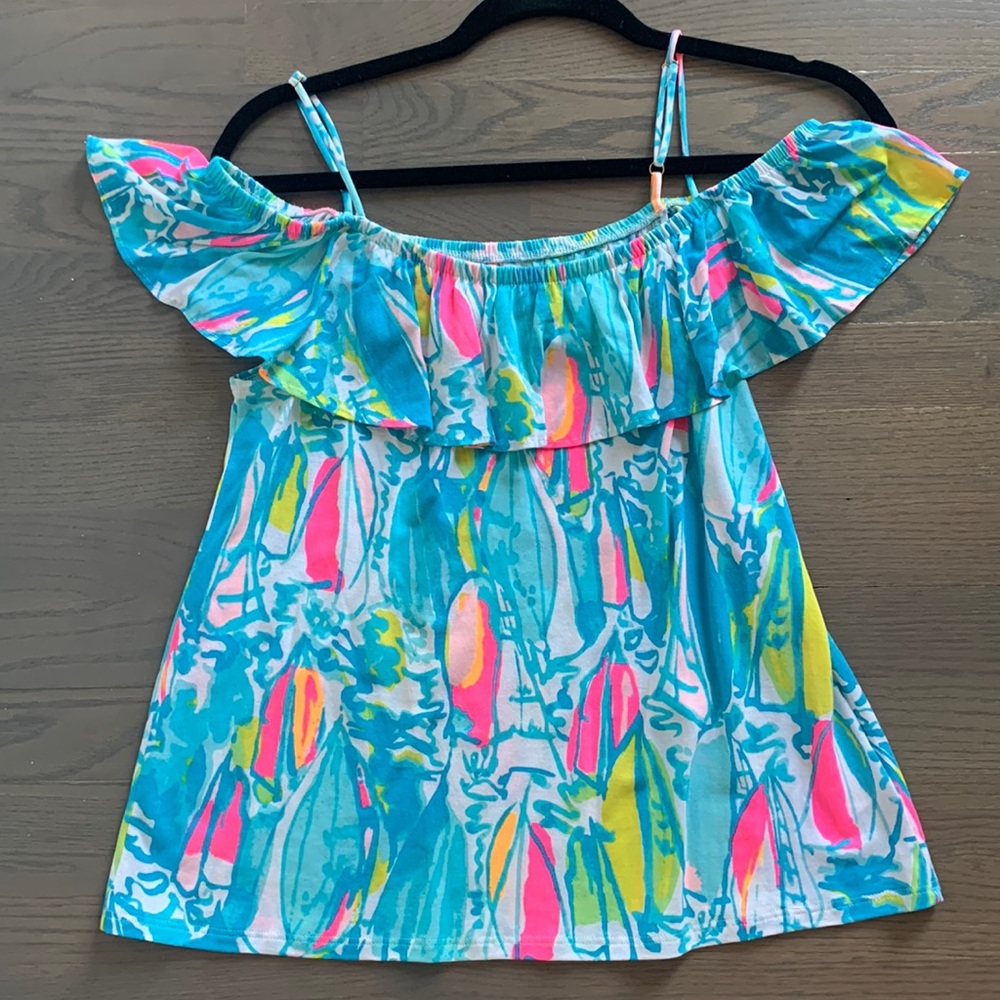 Lilly Pulitzer Ruffle on or off Shoulder Top